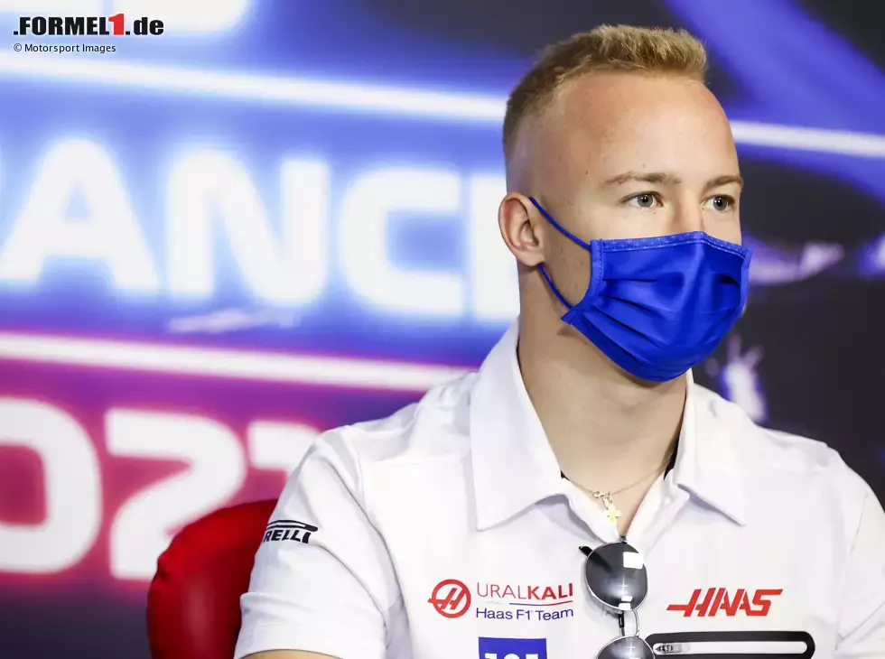 Foto zur News: Nikita Masepin (Haas) in der Pressekonferenz vor dem Großen Preis von Frankreich in Le Castellet