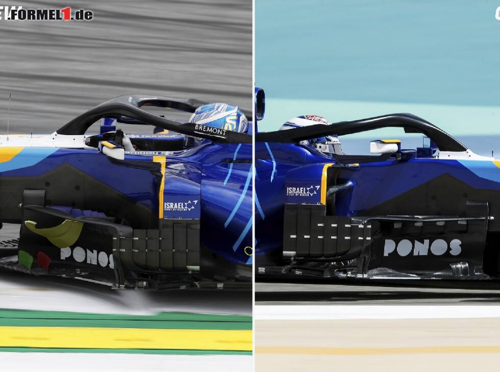 Foto zur News: Williams Vergleich technik Aerodynamik Bargeboards