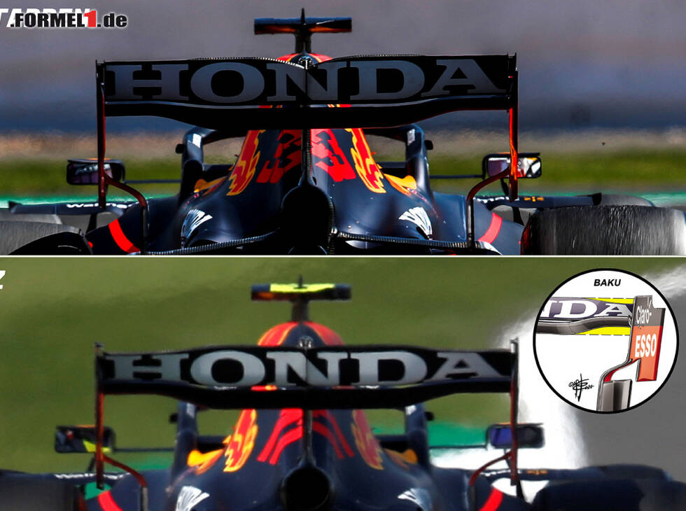Foto zur News: Die Mercedes-Heckflügel von Lewis Hamilton und Valtteri Bottas beim Formel-1-Rennen in Silverstone im Vergleich