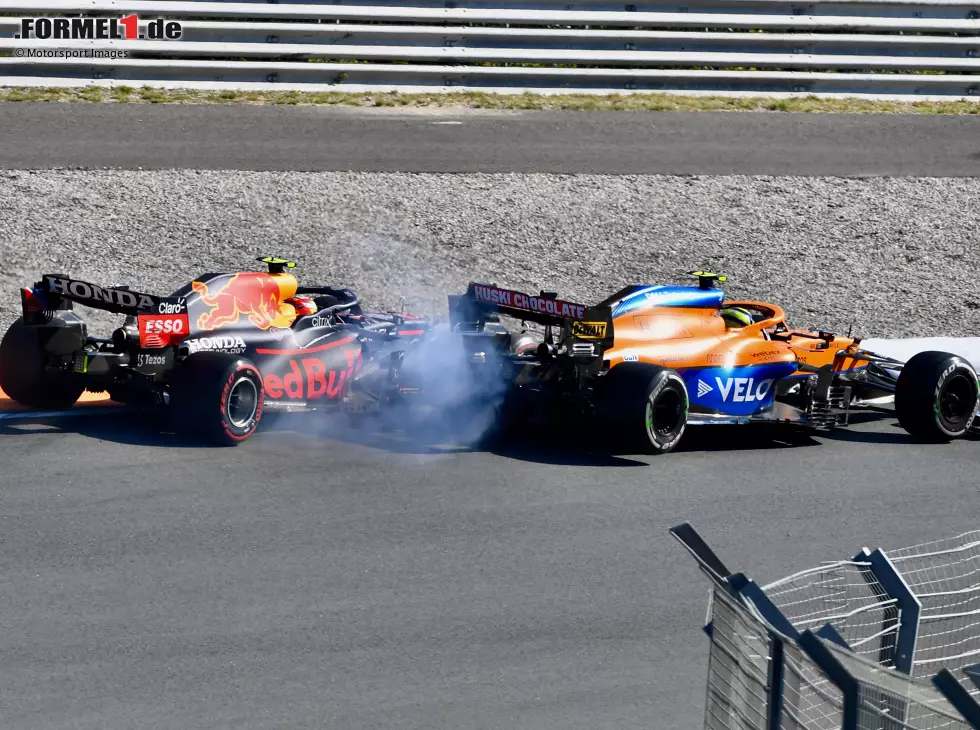 Foto zur News: Lando Norris, Sergio Perez