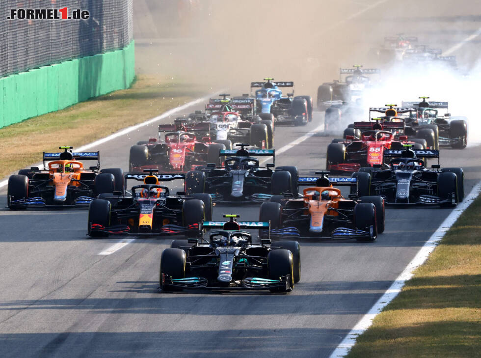 Foto zur News: Valtteri Bottas, Max Verstappen, Daniel Ricciardo, Lando Norris, Lewis Hamilton, Pierre Gasly