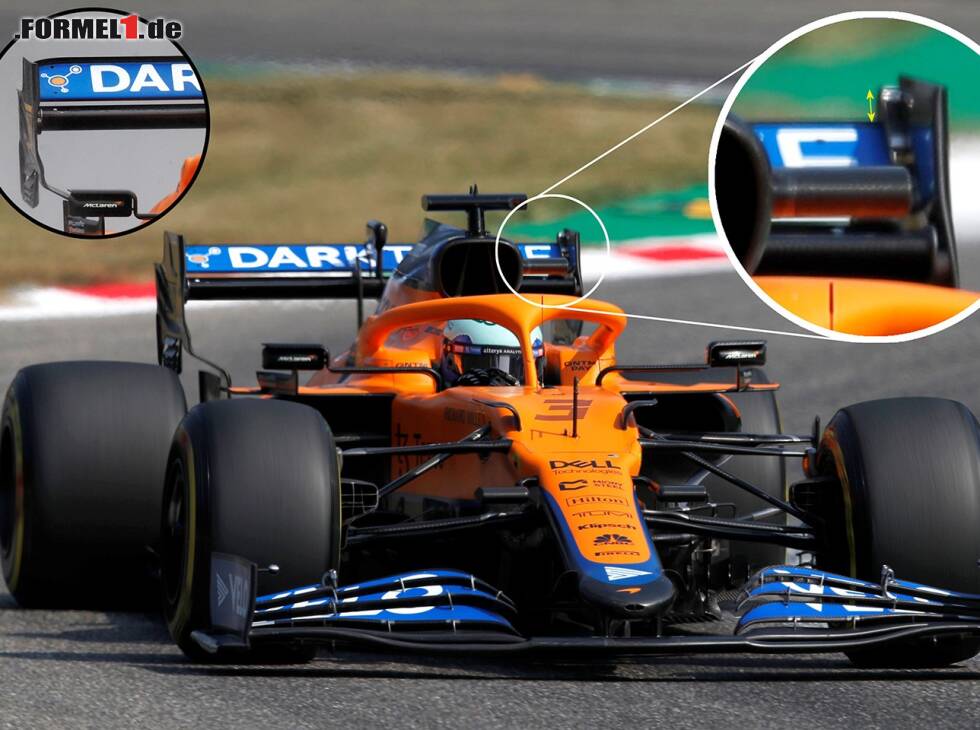Foto zur News: Daniel Ricciardo im McLaren MCL35M mit dem speziellen Set-up für den Grand Prix von Italien der Formel 1 2021 in Monza