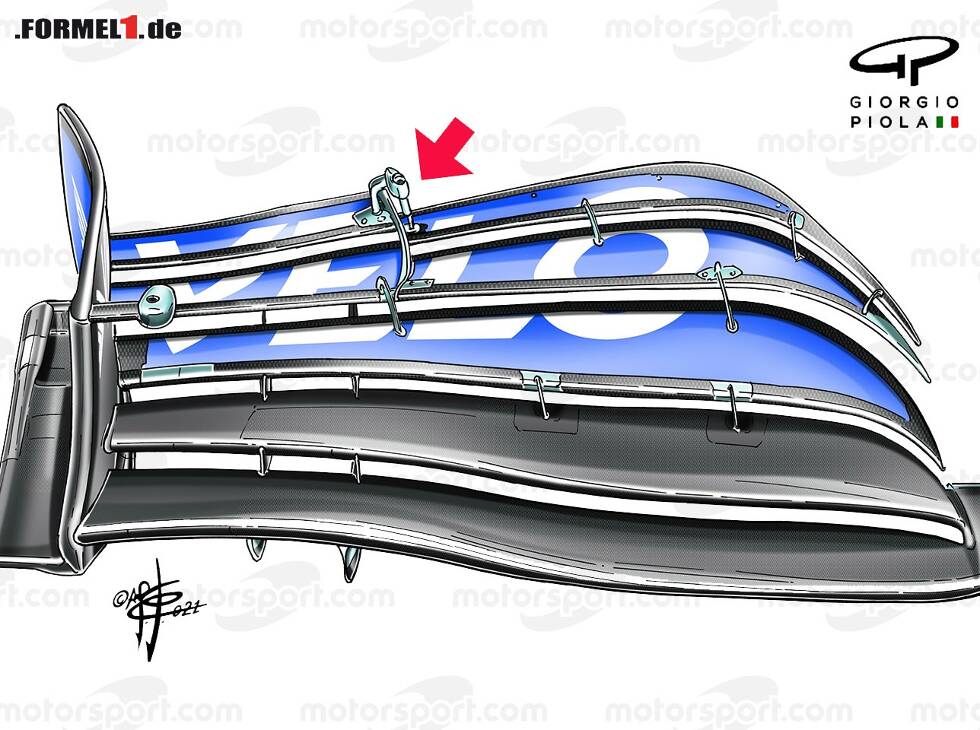 Foto zur News: Frontflügel des McLaren-Mercedes MCL35M beim Grand Prix von Italien der Formel 1 2021 in Monza