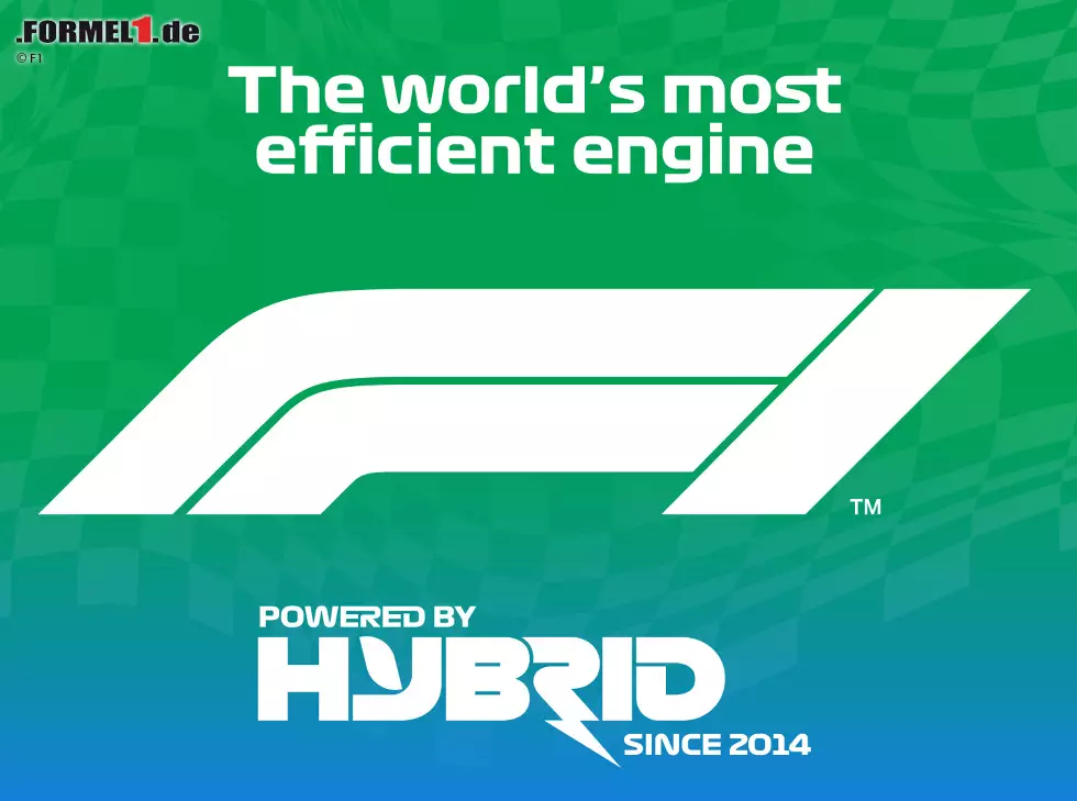 Foto zur News: F1-Logo: Der effizienteste Motor der Welt, powered by Hybrid seit 2014
