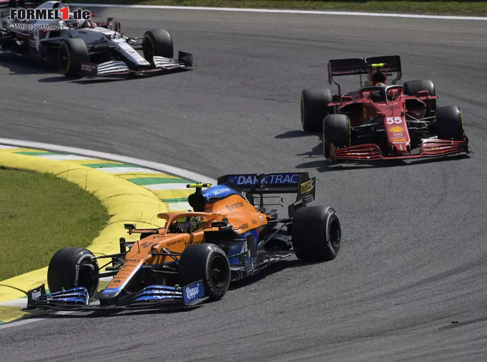 Foto zur News: Lando Norris, Carlos Sainz, Antonio Giovinazzi
