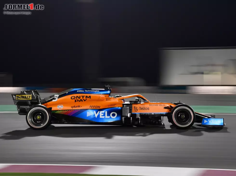 Foto zur News: Daniel Ricciardo (McLaren MCL35M) im Formel-1-Rennen von Katar 2021