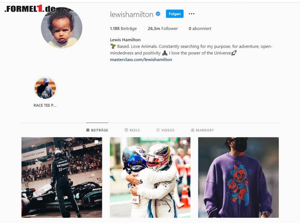 Foto zur News: Lewis Hamilton Instagram