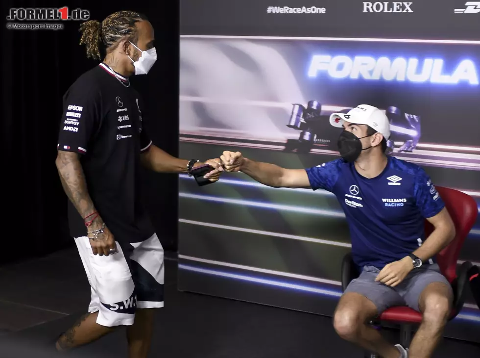 Lewis Hamilton, Nicholas Latifi Foto zur News: Lewis Hamilton, Nicholas Latifi