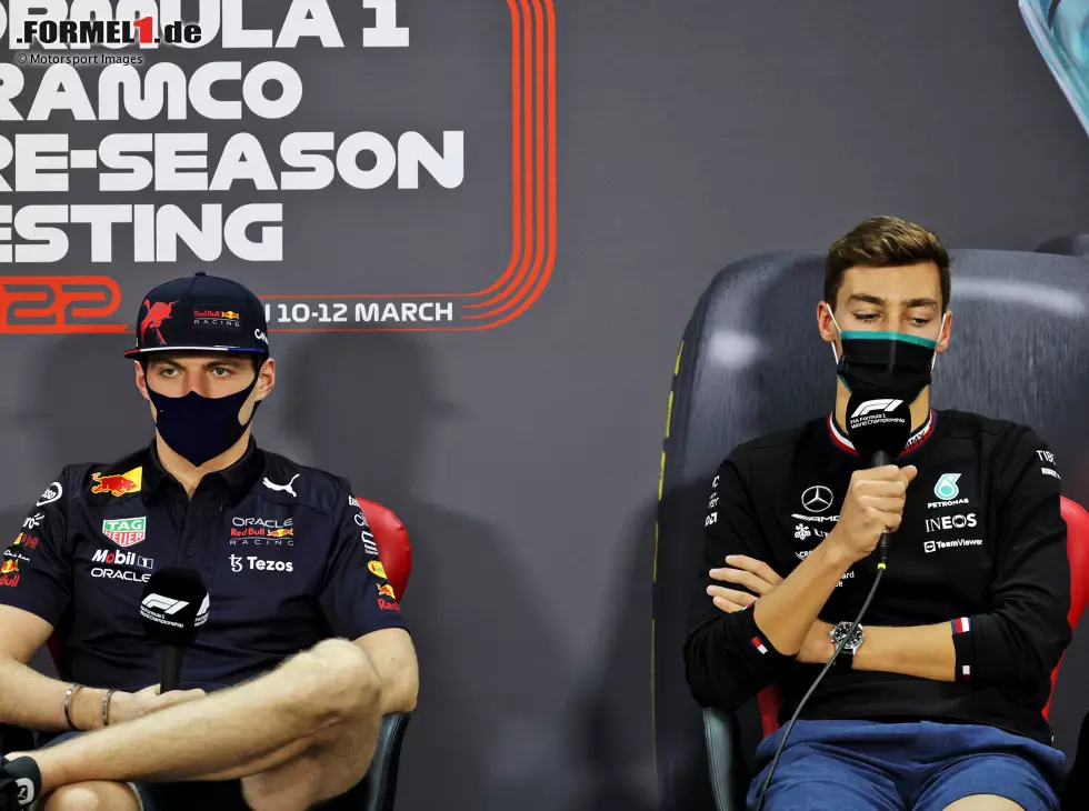 Foto zur News: Max Verstappen, George Russell
