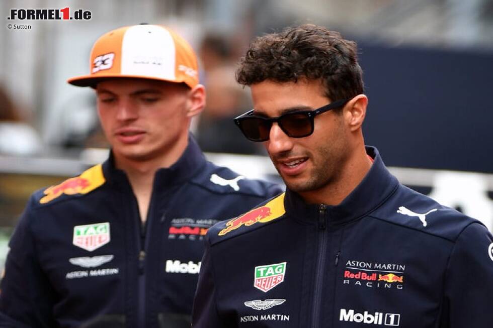 Foto zur News: Daniel Ricciardo und Max Verstappen in der Formel-1-Saison 2018 als Teamkollegen bei Red Bull