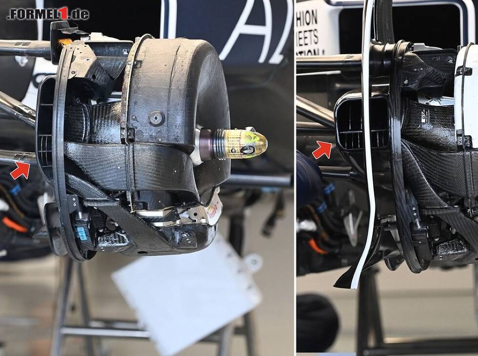 Foto zur News: Bremsschacht-Update am AlphaTauri AT03 für das Formel-1-Rennen in Imola 2022