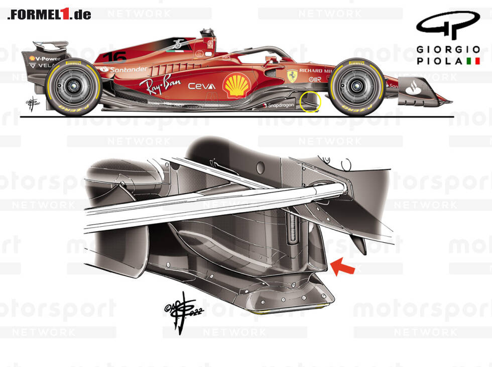 Foto zur News: Unterboden-Vorderkante bei Ferrari