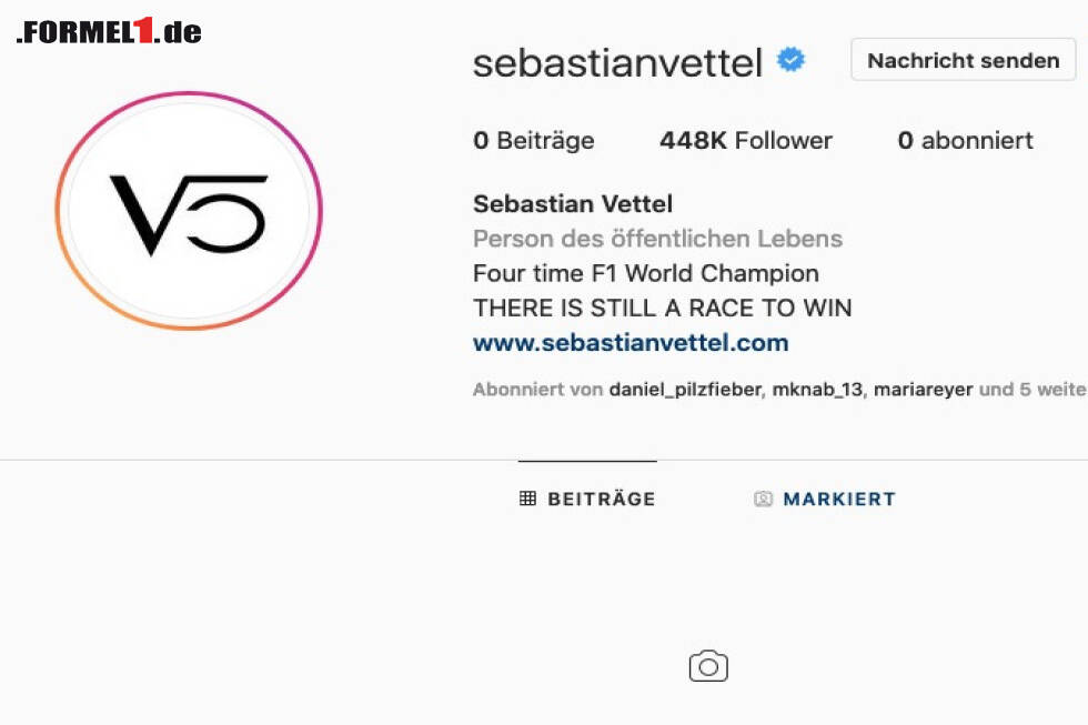Foto zur News: Instagram-Seite von Sebastian Vettel