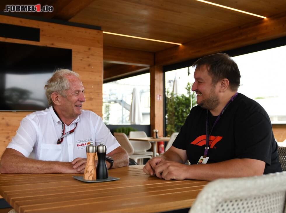 Foto zur News: Helmut Marko im Gespräch mit Christian Nimmervoll