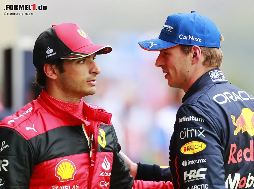 Foto zur News: Carlos Sainz, Max Verstappen
