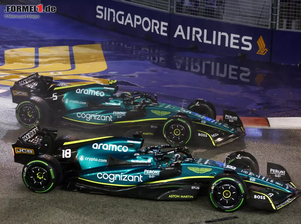 Lance Stroll, Sebastian Vettel Foto zur News: Lance Stroll, Sebastian Vettel
