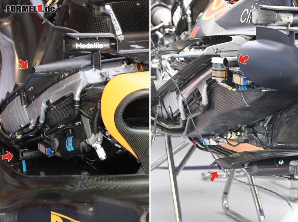 Foto zur News: Vergleich: McLaren MCL36 und Red Bull RB18