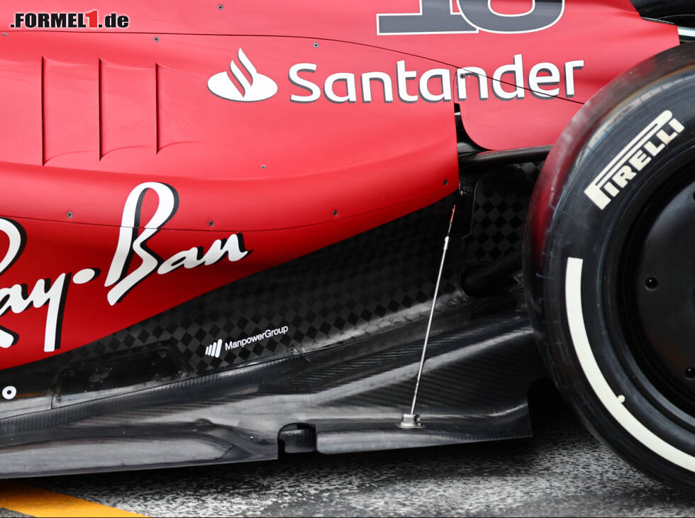 Foto zur News: Der alte Unterboden des Ferrari F1-75 im Detail