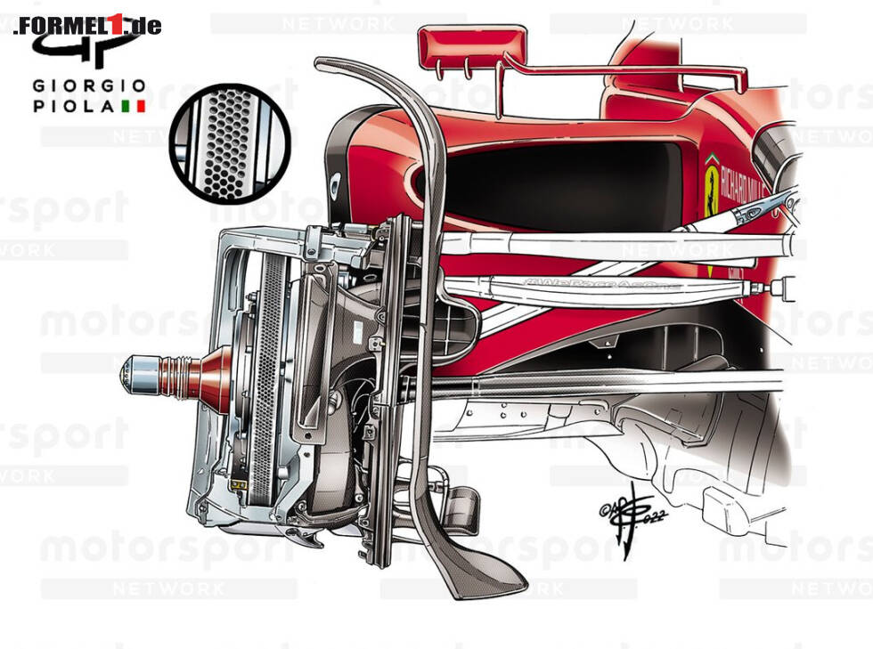 Foto zur News: Vorderrad-Bremse des Ferrari F1-75