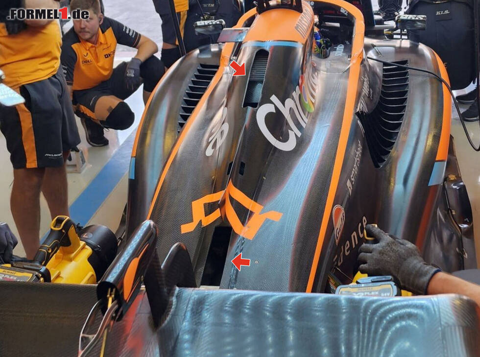 Foto zur News: Kühlöffnungen am McLaren MCL36 im Detail