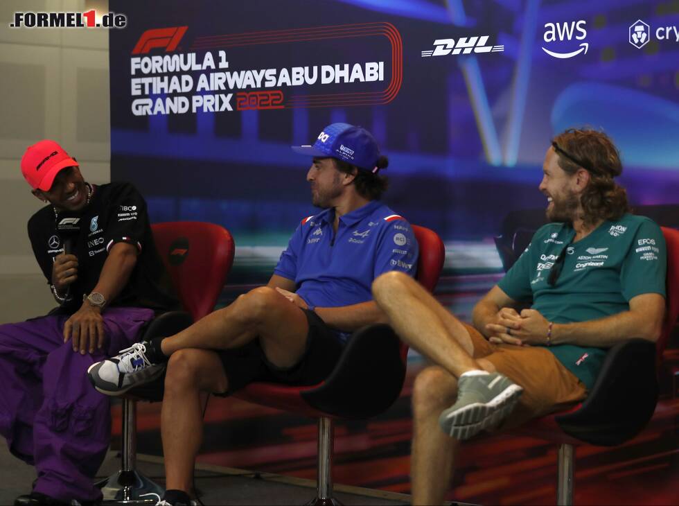 Foto zur News: Lewis Hamilton, Fernando Alonso, Sebastian Vettel