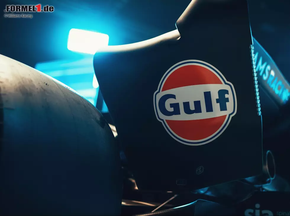 Gulf-Logo am Williams-Heckflügel Foto zur News: Gulf-Logo am Williams-Heckflügel