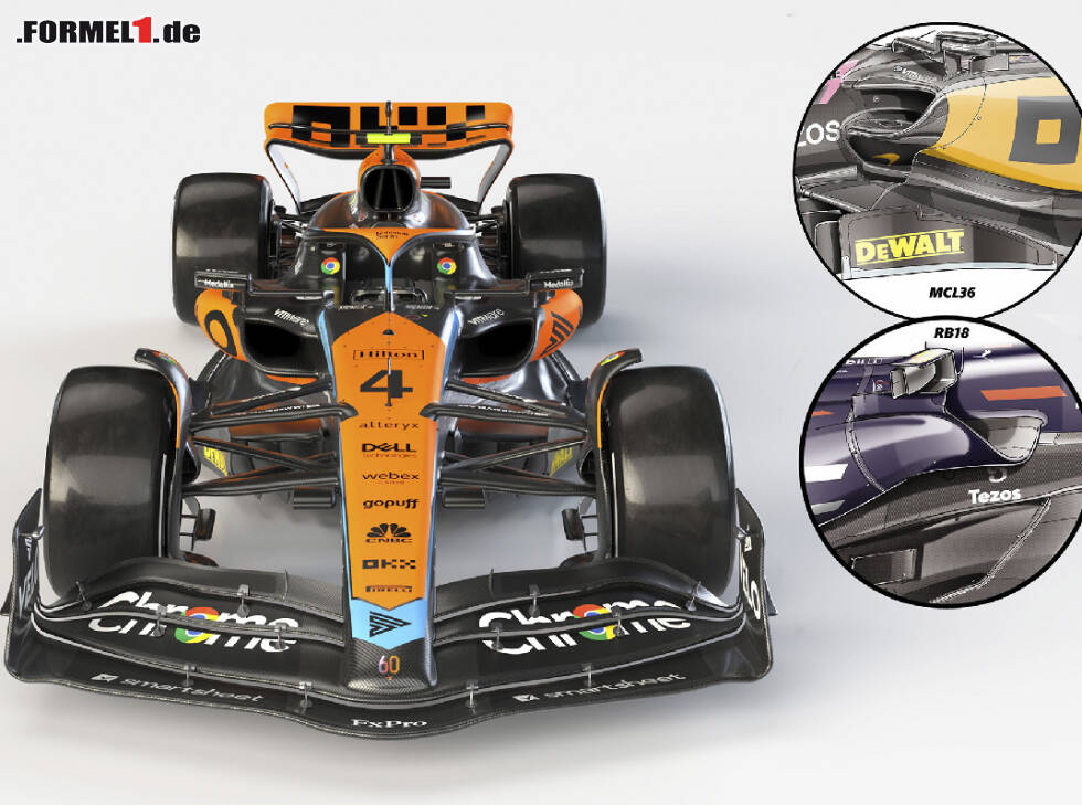 Foto zur News: Vergleich McLaren/Red Bull