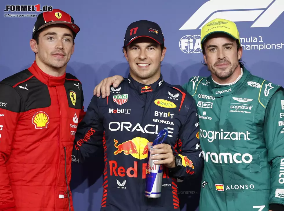 Charles Leclerc, Sergio Perez, Fernando Alonso Foto zur News: Charles Leclerc, Sergio Perez, Fernando Alonso