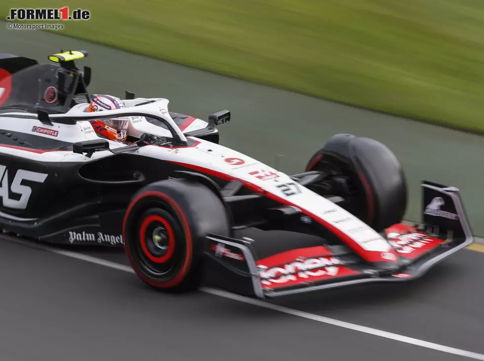 Foto zur News: Nico Hülkenberg im Haas VF-23 beim Formel-1-Qualifying in Australien 2023