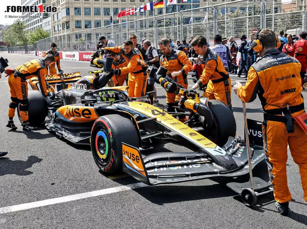 Foto zur News: Lando Norris (MCL60) beim Formel-1-Rennen in Aserbaidschan 2023