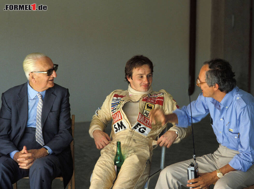 Foto zur News: Enzo Ferrari, Gilles Villeneuve, Roberto Nosetto