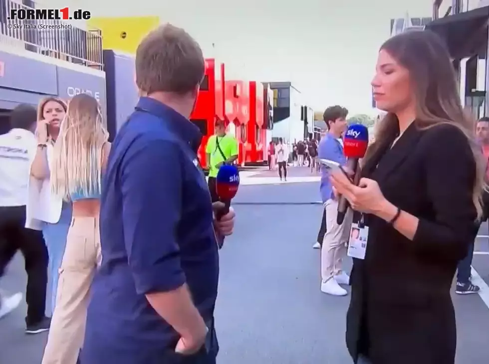 Foto zur News: Davide Valsecchi und Federica Masolin von Sky Italia