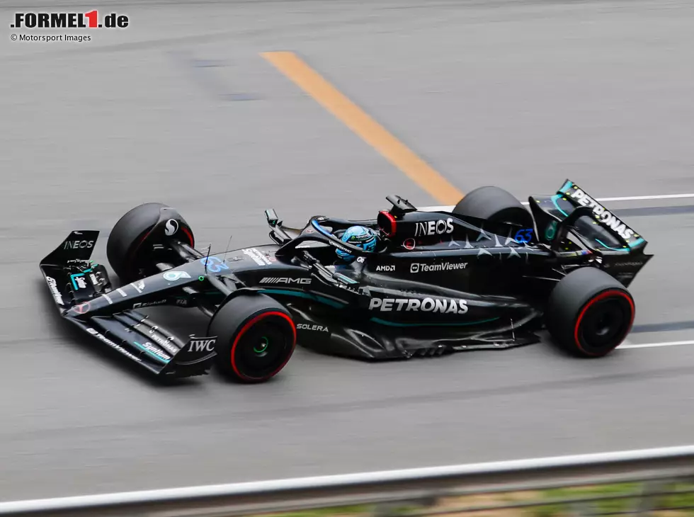 George Russell (Mercedes W14) beim Formel-1-Rennen in Spanien 2023 Foto zur News: George Russell (Mercedes W14) beim Formel-1-Rennen in Spanien 2023