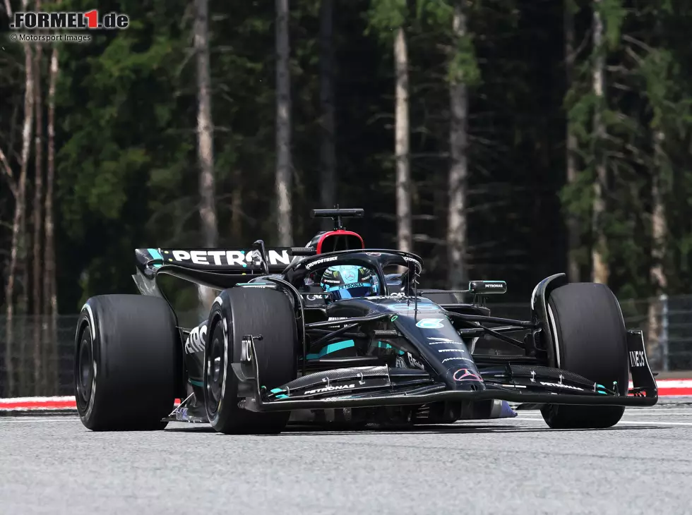 Foto zur News: George Russell (Mercedes W14) beim Formel-1-Qualifying in Spielberg 2023