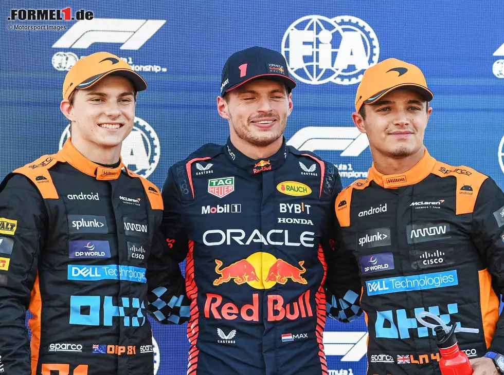 Oscar Piastri, Max Verstappen, Lando Norris Foto zur News: Oscar Piastri, Max Verstappen, Lando Norris