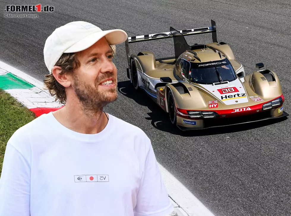 Sebastian Vettel vor dem Jota-Porsche 963 Foto zur News: Sebastian Vettel vor dem Jota-Porsche 963