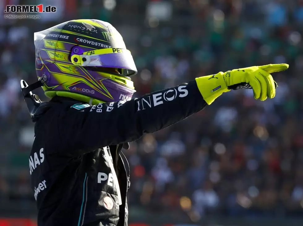Foto zur News: Lewis Hamilton nach dem Formel-1-Rennen in Mexiko 2023