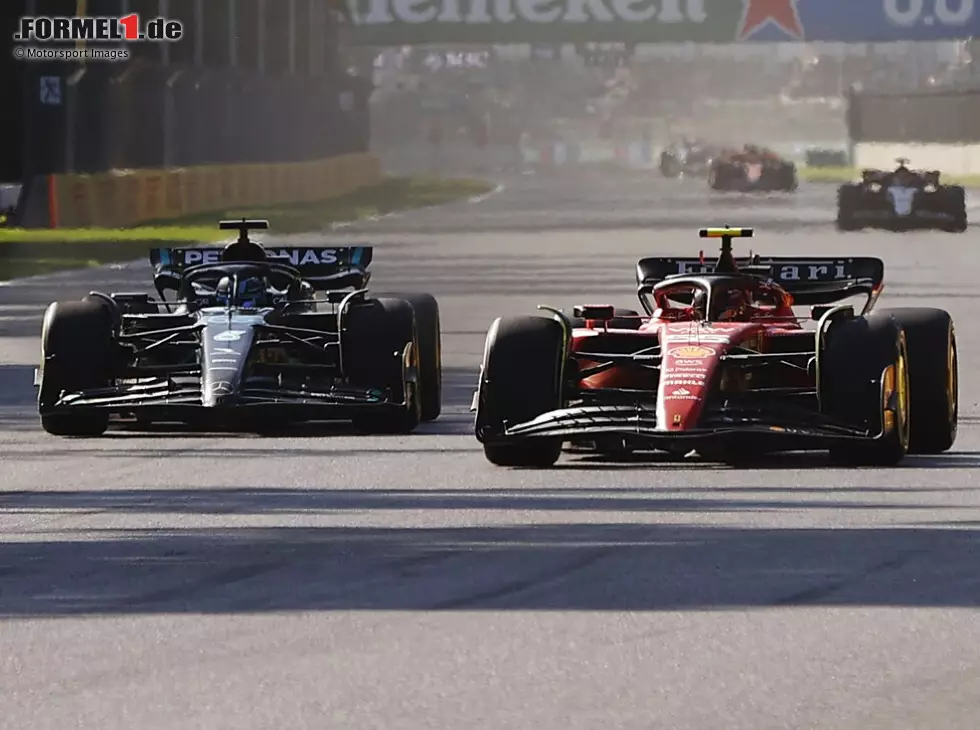 Foto zur News: Carlos Sainz, George Russell