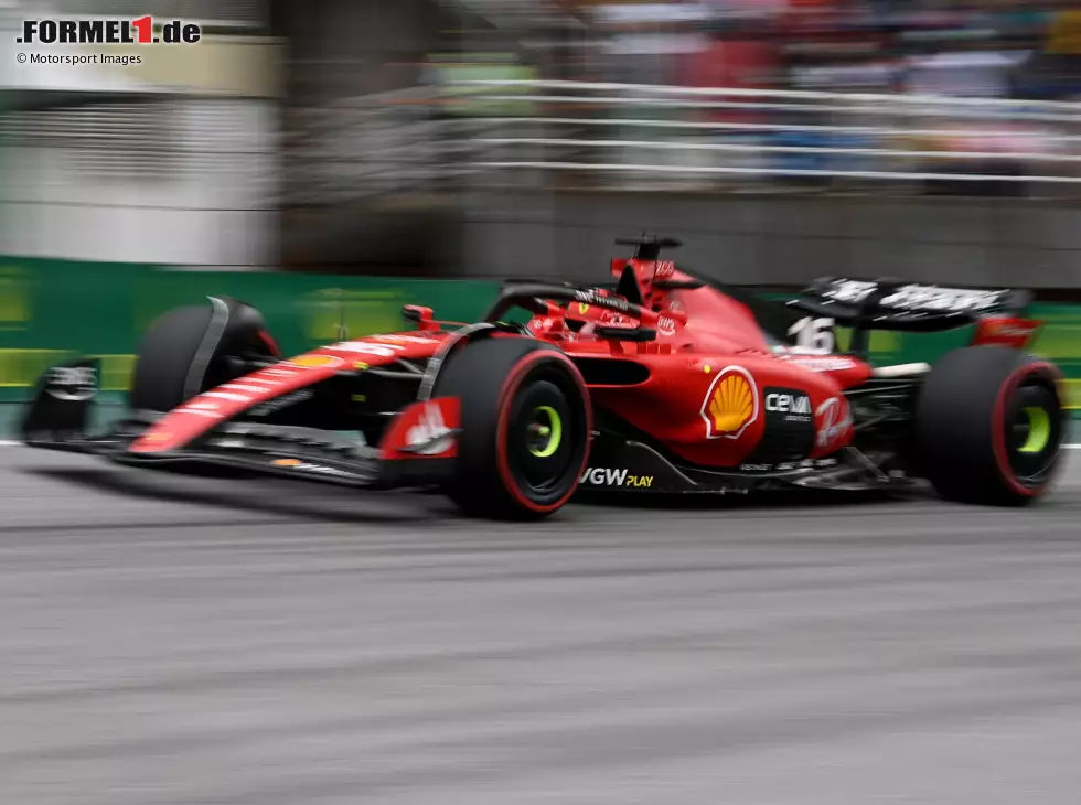 Charles Leclerc beim Formel-1-Rennen in Brasilien 2023 Foto zur News: Charles Leclerc beim Formel-1-Rennen in Brasilien 2023