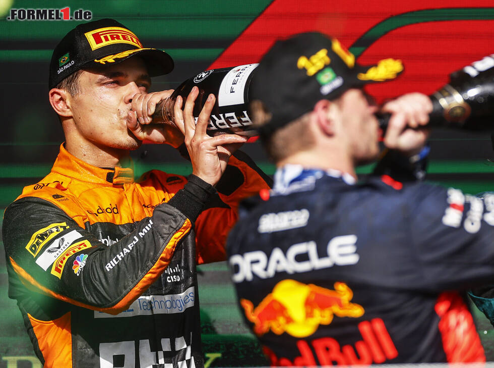 Foto zur News: Lando Norris, Max Verstappen, Fernando Alonso