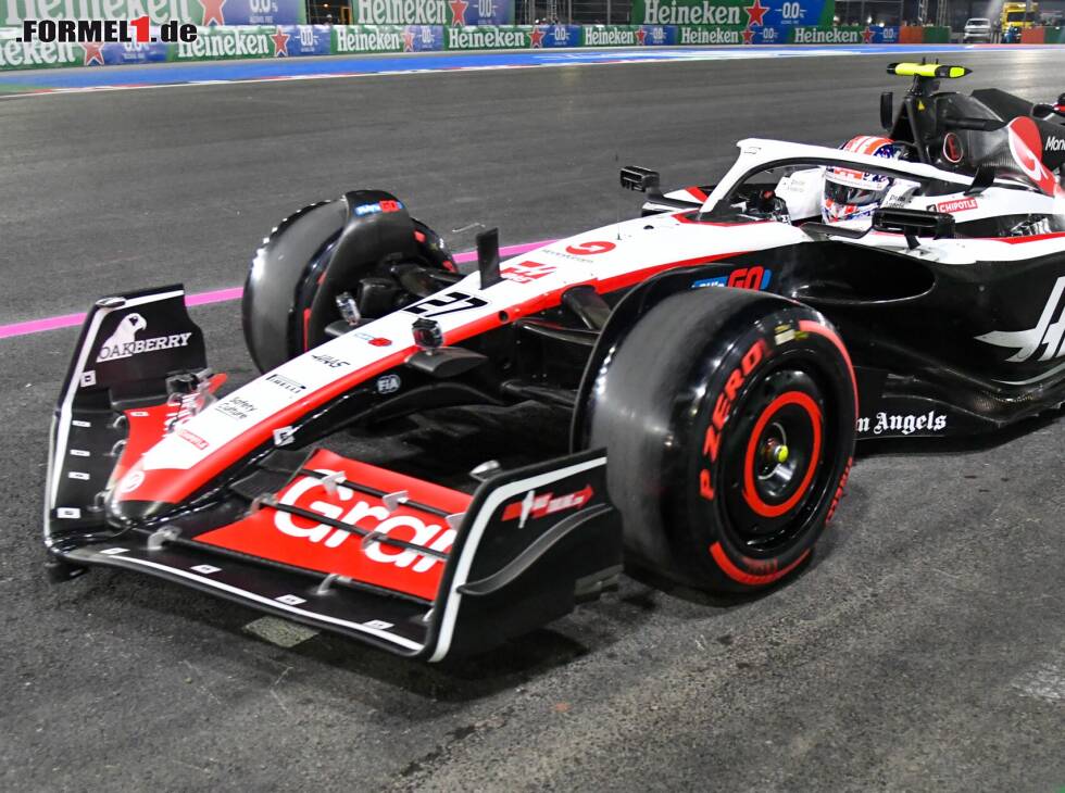 Foto zur News: Nico Hülkenberg im Haas VF-23 beim Formel-1-Rennen in Las Vegas 2023