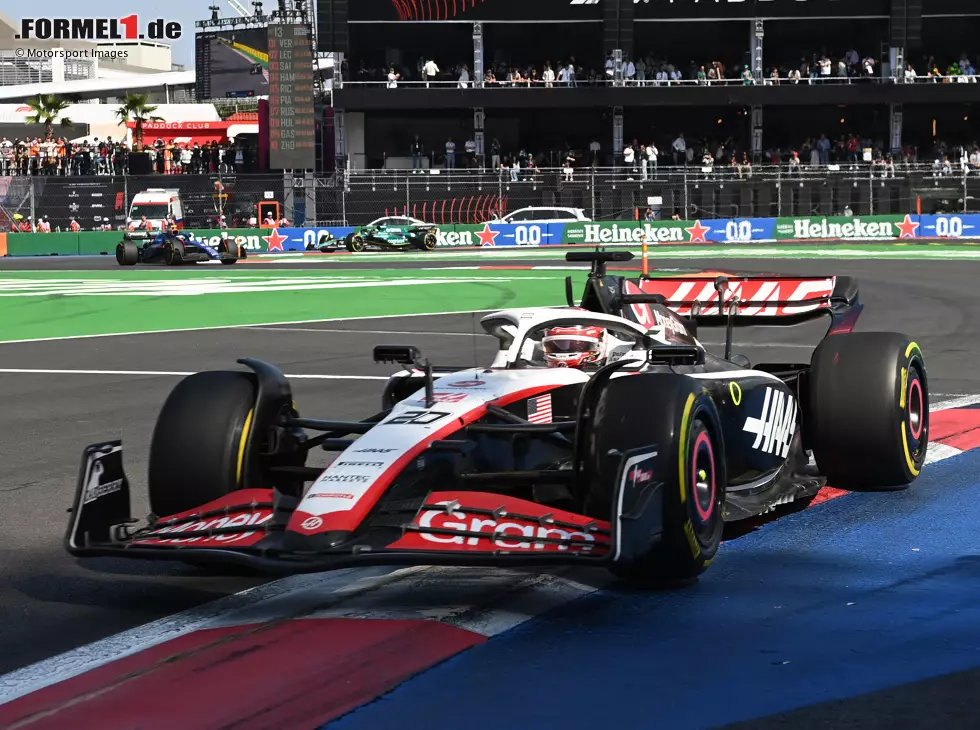 Foto zur News: Kevin Magnussen (Haas VF-23) imi Formel-1-Rennen in Mexiko 2023