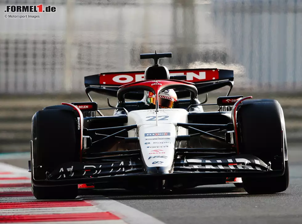 Foto zur News: Yuki Tsunoda (AlphaTauri AT04) bei Testfahrten der Formel 1 in Abu Dhabi 2023