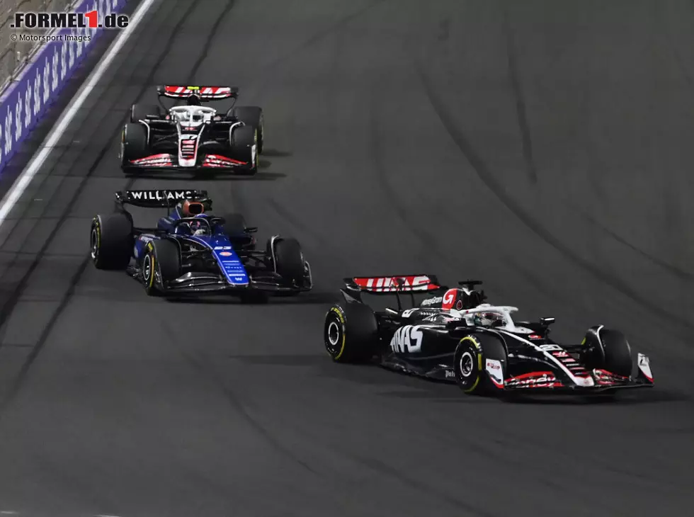 Foto zur News: Alexander Albon, Kevin Magnussen, Nico Hülkenberg