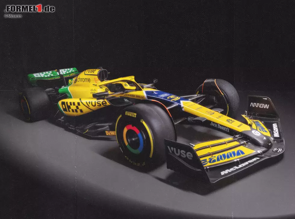 Foto zur News: Ayrton-Senna-Lackierung von McLaren beim Formel-1-Rennen in Monaco 2024