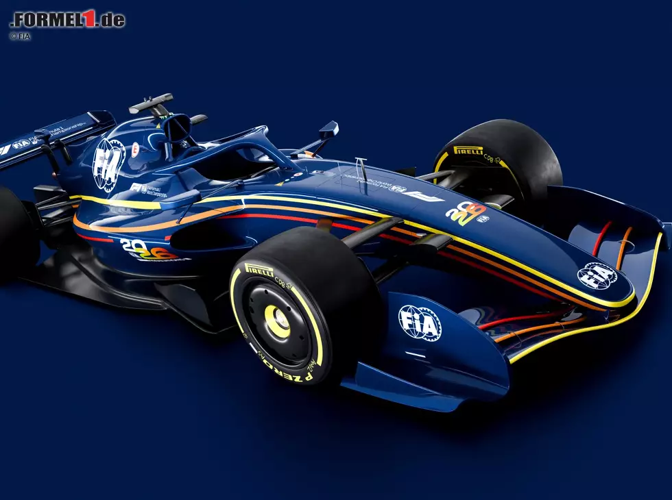 Foto zur News: So soll die Zukunft der Formel 1 ungefähr aussehen: Das neue Auto für 2026