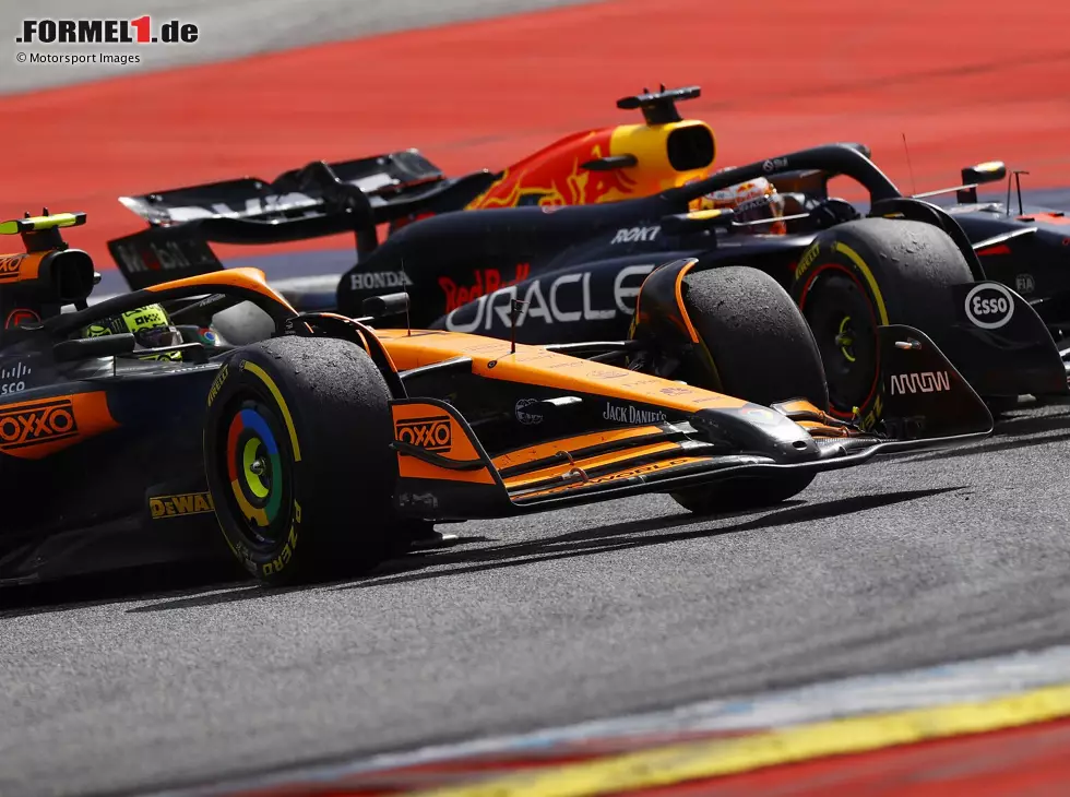 Foto zur News: Max Verstappen, Lando Norris