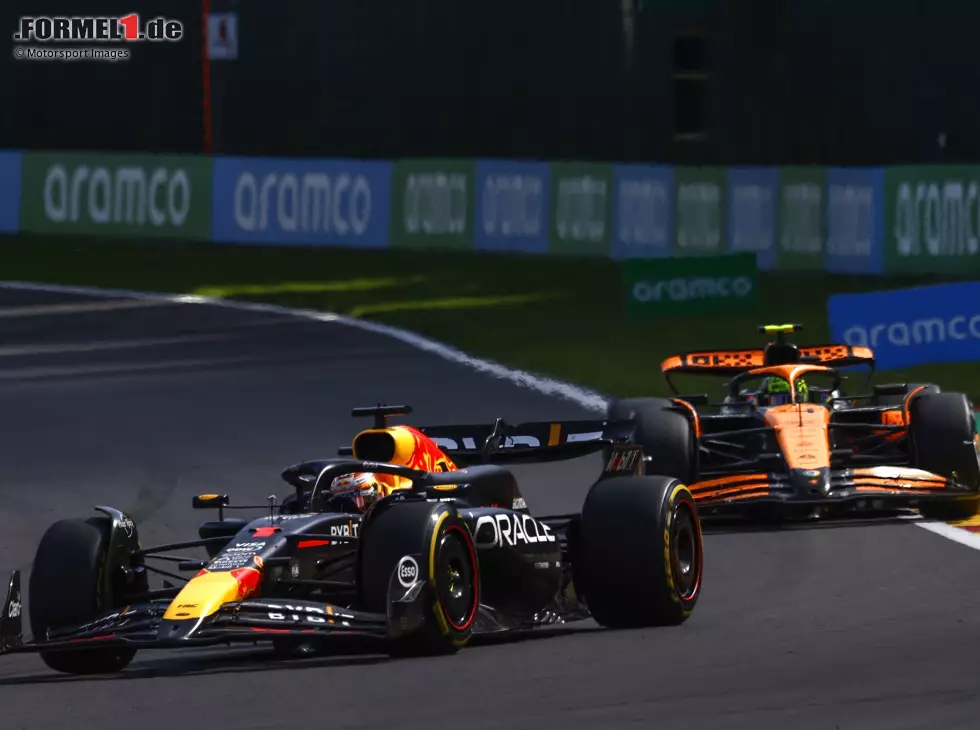 Max Verstappen, Lando Norris Foto zur News: Max Verstappen, Lando Norris