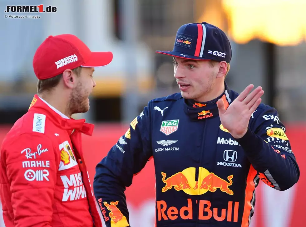 Sebastian Vettel, Max Verstappen Foto zur News: Sebastian Vettel, Max Verstappen