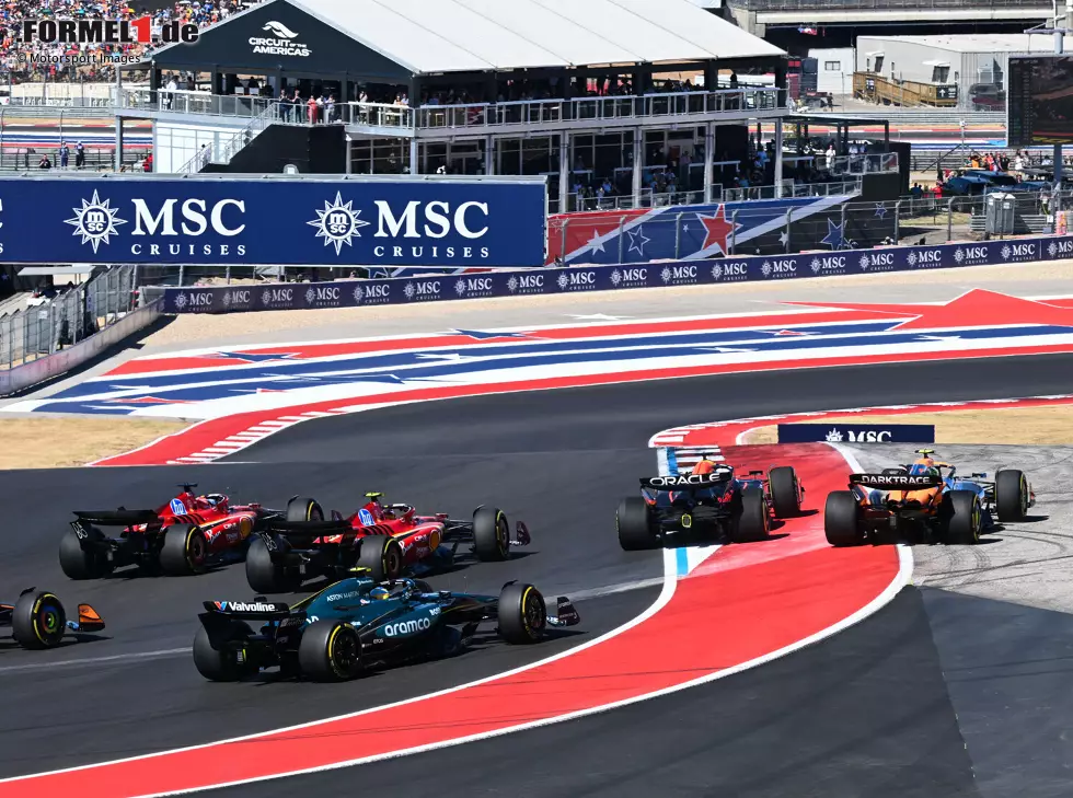 Foto zur News: Max Verstappen, Lando Norris, Charles Leclerc